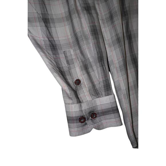 Dixxon Flannel “The Limited” XL Gray Plaid D-Lux Bamboo Blend Snap Button Shirt - Picture 3 of 7